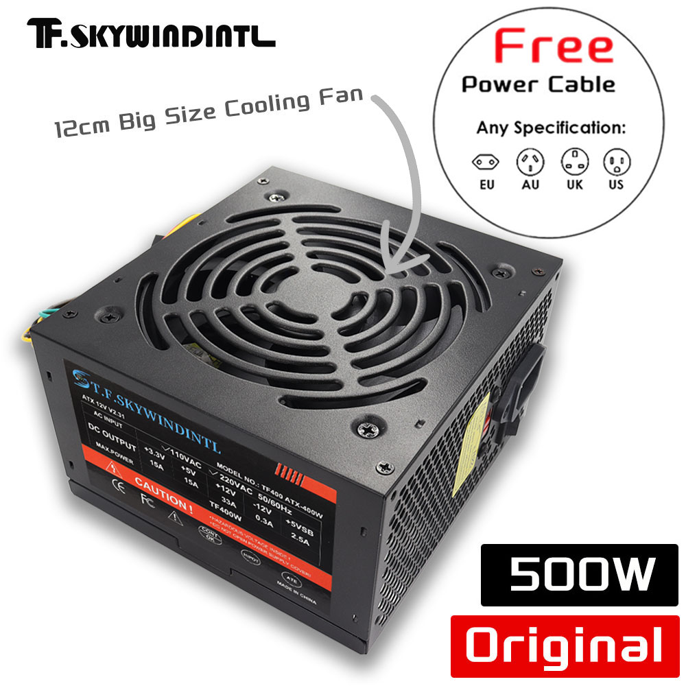 Power Supply 750W - Bloc d'alimentation ATX 500W noir pas