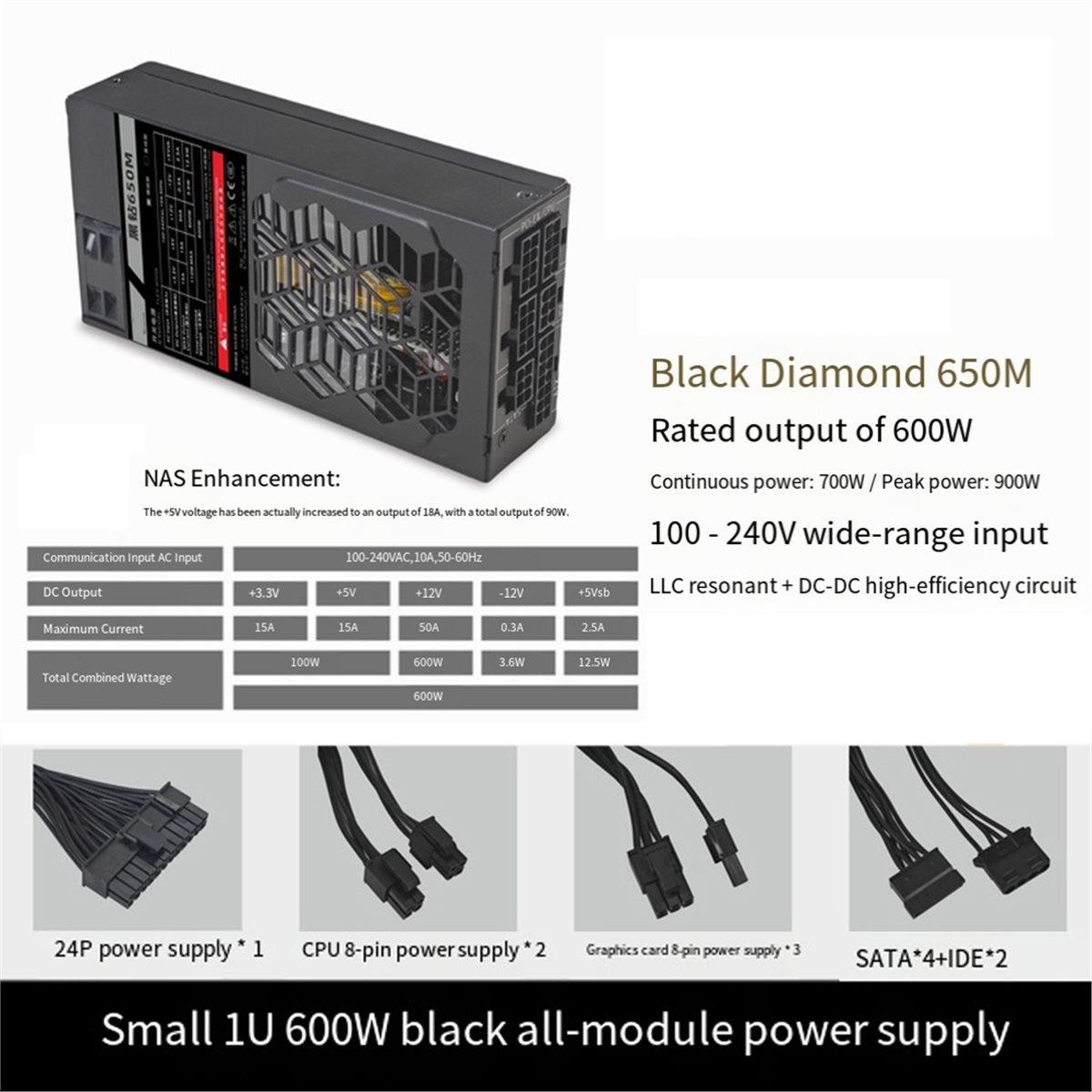 [AC18 Digital]/Bloc d'alimenta - Flex Atx Power Supply 600W 1U avis et prix